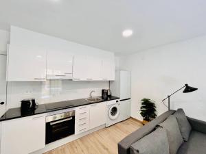 Kuchyň nebo kuchyňský kout v ubytování New central Residencie