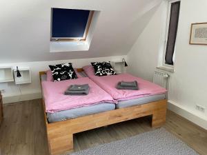 Postel nebo postele na pokoji v ubytování Ferienwohnung Woldemar