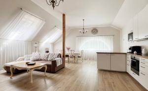 Η κουζίνα ή μικρή κουζίνα στο Beachfront apartment