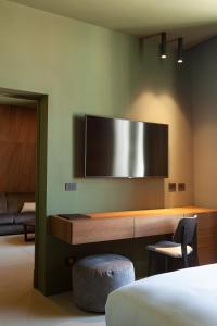 TV a/nebo společenská místnost v ubytování Palazzo Giusti Lecce - Exclusive Boutique hotel