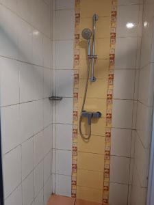 a shower with a shower head in a bathroom at Gaya Centre Hotel in Kota Kinabalu