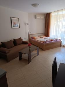 En eller flere senge i et værelse på MIDIA Family Resort - studio s výhledem na moře