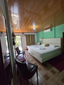Postel nebo postele na pokoji v ubytování Tortuguero Hill Rooms