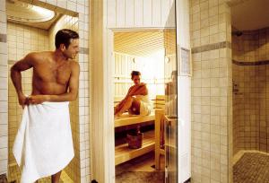 Koupelna v ubytování Alpenhotel Tirol