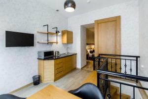 Kuchyň nebo kuchyňský kout v ubytování Rasta Maidan Hotel