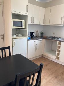 Kuchyň nebo kuchyňský kout v ubytování Bright appartement
