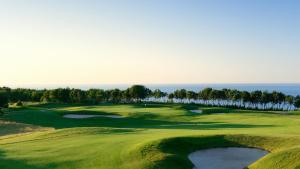an aerial view of a golf course at SeaView Golf Villa in Balchik