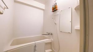 a bathroom with a sink and a mirror at Esperanza 204号室 in Tokyo