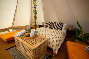 Postel nebo postele na pokoji v ubytování Tent 1