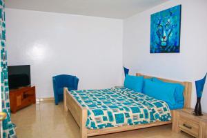 Кровать или кровати в номере Villa avec piscine à 1 minutes de la mer +44 фотографии