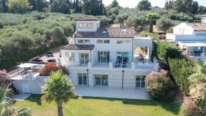 an aerial view of a large white house at VILLA BIANCA 10, Emma Villas in Misano Adriatico