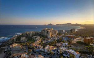 an aerial view of a city and the ocean at Cabo Oasis At Misiones in Cabo San Lucas