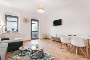 TV a/nebo společenská místnost v ubytování Apartmenthaus Meißen