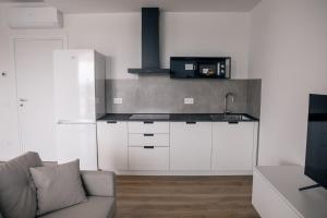 Kuchyň nebo kuchyňský kout v ubytování K Modern Apartments