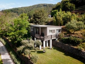 an aerial view of a house on a hill at DOMAINE DU VERNADEL in Asperjoc