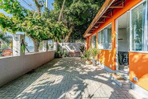 Μπαλκόνι ή βεράντα στο Aptos e Studios de frente para a Lagoa da Conceição SDR