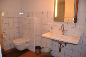 Koupelna v ubytování Bischahof AktivRefugium + 14 fotografií