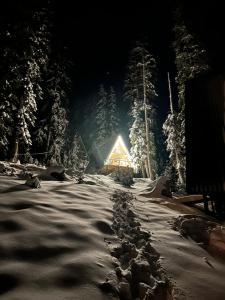 Bakhmaro A-frame durante l'inverno