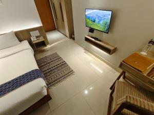 TV a/nebo společenská místnost v ubytování Hotel Nandini