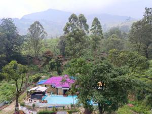 a resort in the mountains with a swimming pool at Munnar home stay in Munnar