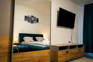 Posteľ alebo postele v izbe v ubytovaní Püspök Flat