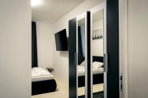 Posteľ alebo postele v izbe v ubytovaní Püspök Flat