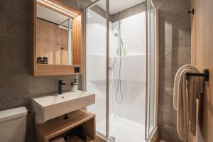 Koupelna v ubytování Hotel Brocco & Posta