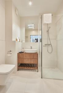 Koupelna v ubytování Wave - Beach Style Studio & Sea View