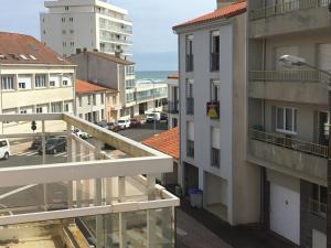 a view from the balcony of a building at Appartement idéalement situé in Les Sables-dʼOlonne