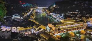 凤凰景观或在旅馆看到的城市景观