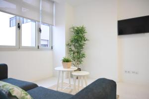 Televízia a/alebo spoločenská miestnosť v ubytovaní Apartamento Luis Morote Plaza Santa Catalina