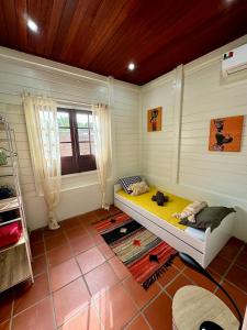 Postel nebo postele na pokoji v ubytování Le Gaspardo , 2 chambres climatisées , à 2 mins à pied de la plage , wifi , jardin clos, parking ,sans vis-à-vis
