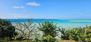 a view of a beach with the ocean in the background at Taria Camping in Te-Fare-Arii
