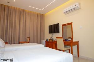 TV a/nebo společenská místnost v ubytování Al Jabal Hotel