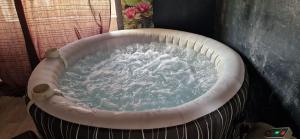 a pool of water in a bird bath at Vacances entre plage et montagnes in Baigts-de-Béarn