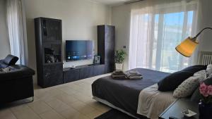 TV a/nebo společenská místnost v ubytování Blue Hole b&b Santeramo in colle e Jacuzzi Suite