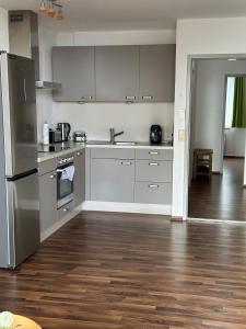 Kuchyň nebo kuchyňský kout v ubytování Ferienwohnung Mecarda in Sankt Englmar