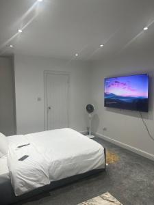 Μια τηλεόραση ή/και κέντρο ψυχαγωγίας στο Spacious self-contained studio