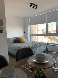 Ένα ή περισσότερα κρεβάτια σε δωμάτιο στο Black Dep Concepción