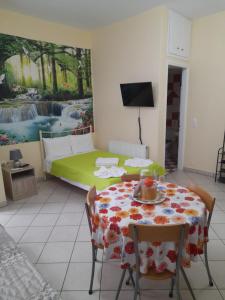 TV a/nebo společenská místnost v ubytování SummerAndros Apartment