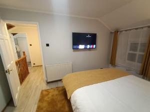 Postel nebo postele na pokoji v ubytování Cottage in Snowdonia