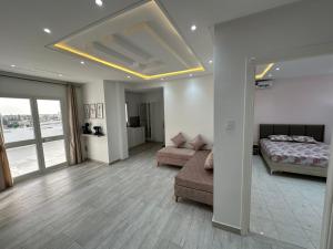 Posezení v ubytování Penthouse Sousse
