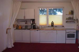 Kuchyň nebo kuchyňský kout v ubytování Charmantes Appartment mit Yogastudio & Sauna