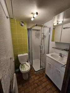 Ένα μπάνιο στο Appartement centre Village Grand Bornand