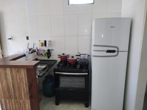 Dapur atau dapur kecil di Casa da Fê