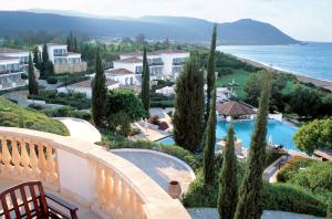 a view from the balcony of a resort at Anassa in Polis Chrysochous