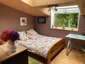 Postel nebo postele na pokoji v ubytování Appartement au calme à Arradon