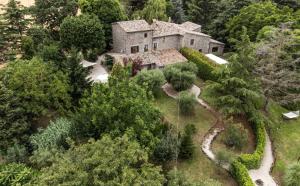 an aerial view of a house in the woods at Casa Ferrone in Orvieto