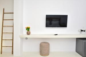 TV a/nebo společenská místnost v ubytování Natura Luxury Beachfront Villas