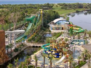 an aerial view of a water park at Titanic Deluxe Golf Belek in Belek